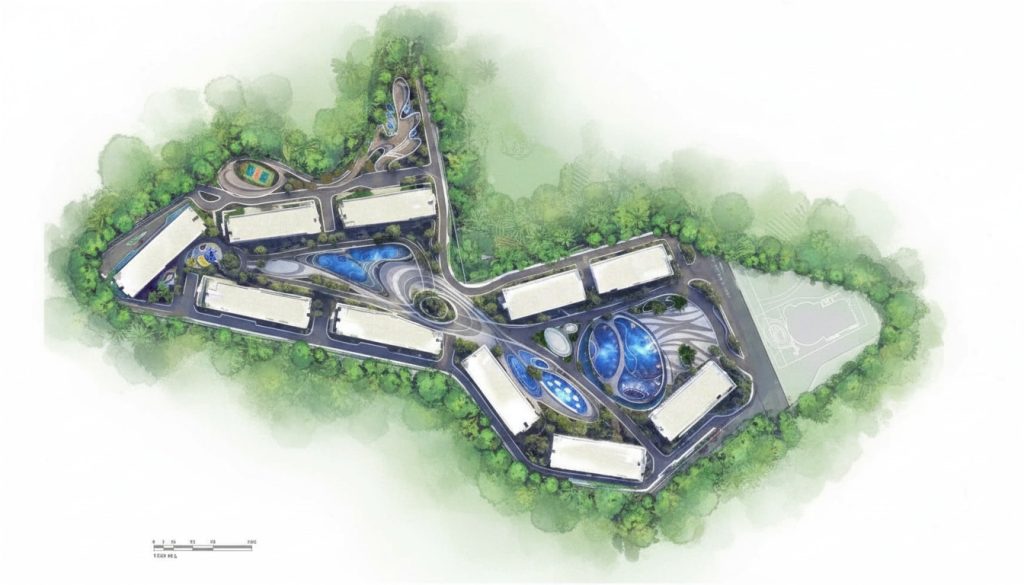Mặt bằng tổng thể dự án The Quậy Complex Phước Hải